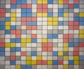 Composition with grid 9, painting by Piet Mondriaan